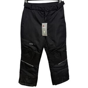 NEW SwissTech Medium 8 snow pants winter ski insulated black Boy Girl pocket kid